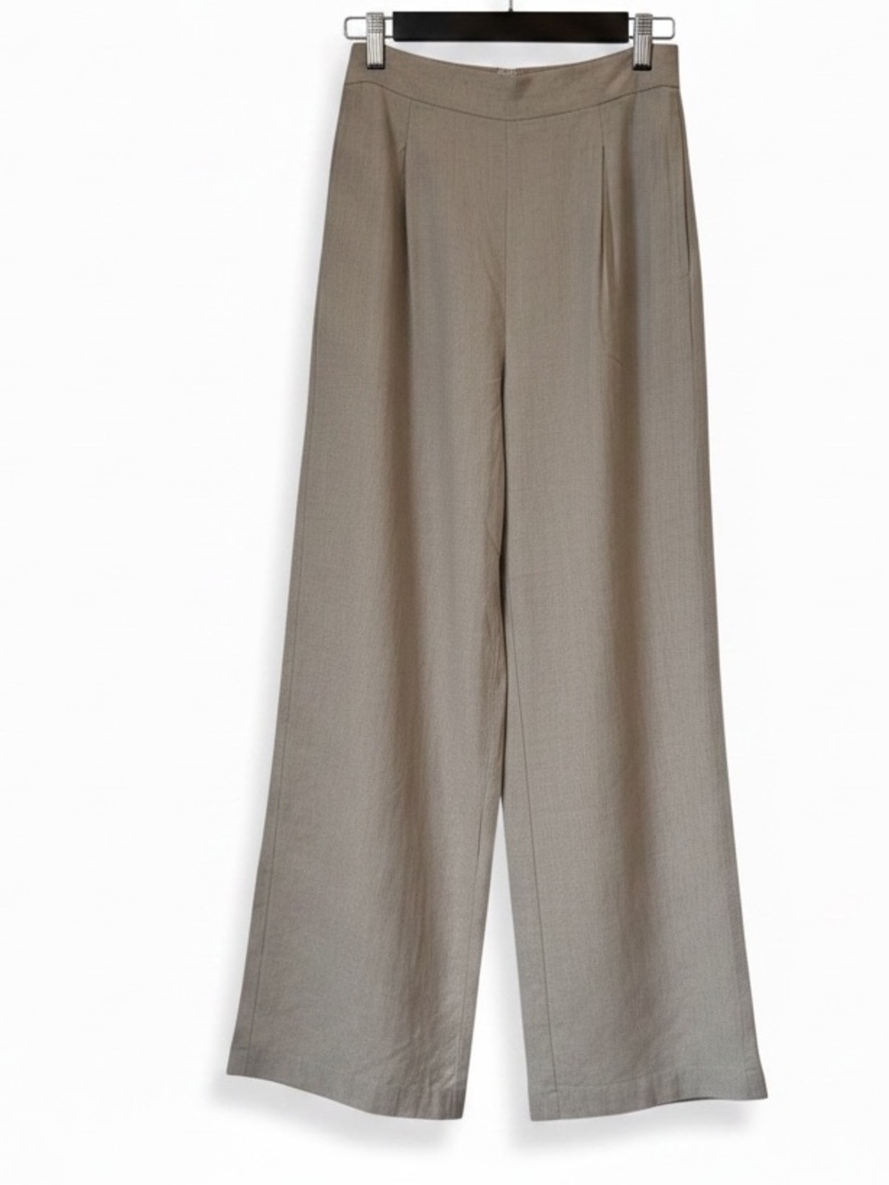 Madewell Wide-Leg Linen Blend Trousers in Beige Wheat